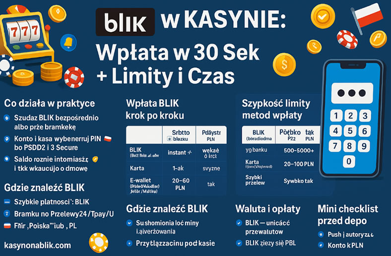 BLIK w Kasynie: Wpłata w 30 Sek + Limity i Czas