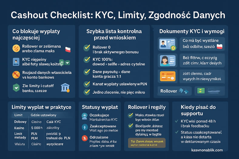 Cashout Checklist: KYC, Limity, Zgodność Danych