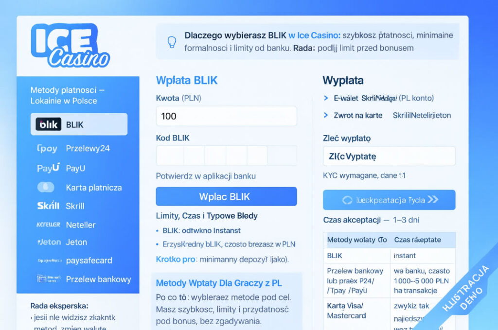 Czy BLIK Działa w Kasie Ice Casino